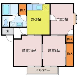 ハイツ渚の物件間取画像